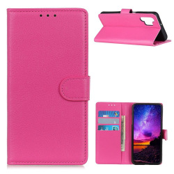 Samsung Galaxy A32 5G - Litchi Textur Fodral - Rosa Pink Rosa