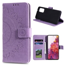 Samsung Galaxy S20 FE - Mandala Fodral - Lila Purple Lila
