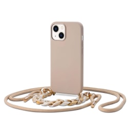 Tech-Protect iPhone 14 Skal Icon Chain Beige