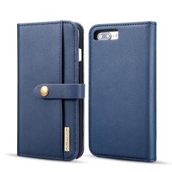 iPhone 7/8 Plus - DG.MING 2in1 Magnet Skal / Fodral - Blå Blue Blå
