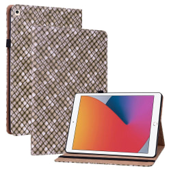 iPad 10.2 (2019/2020/2021) Fodral Vävd Textur Brun
