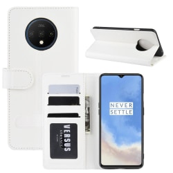 OnePlus 7T - Crazy Horse Plånboksfodral - Vit White Vit