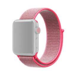 Nylon Loop Armband Justerbart Apple Watch 41/40/38 mm - Rosa Pink Rosa