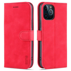 AZNS iPhone 13 Pro Max Fodral Läder Röd Röd