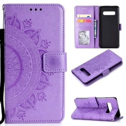 Samsung Galaxy S10 - Mandala Plånboksfodral - Lila Purple Lila