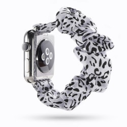 Scrunchie White Leopard Armband Apple Watch 41/40/38 mm