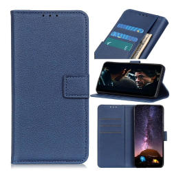 Samsung Galaxy S20 Plus - Litchi Plånboksfodral - Blå Blue Blå