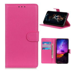 Nokia 3.4 - Litchi Läder Fodral - Rosa Pink Rosa