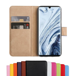 Xiaomi Mi Note 10 / 10 Pro - Plånboksfodral I Äkta Läder - Välj Black Svart