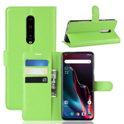OnePlus 7 Pro - Litchi Plånboksfodral - Grön Green Grön