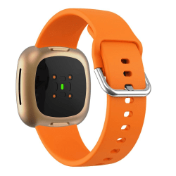 Silikon Armband Versa 3/Fitbit Sense - Orange Orange Orange