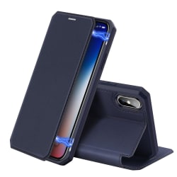 iPhone X/Xs - DUX DUCIS Shockproof Plånboksfodral - Blå Blue Blå