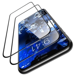 iPhone Xs Max - 2-Pack Heltäckande Härdat Glas - Full Fit iPhone Xs Max