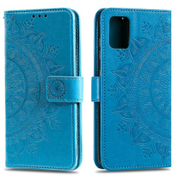 Samsung Galaxy A71 - Mandala Plånboksfodral - Blå Blue Blå