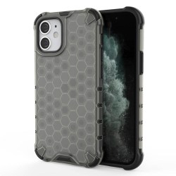 iPhone 12 Mini - Armor Honeycomb Textur - Grå Grey Grå