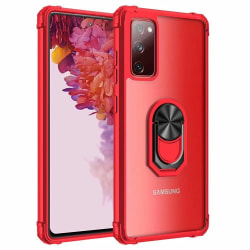 Samsung Galaxy S20 FE - Akryl Shockproof Ring Skal - Röd Red Röd