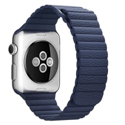 Magnetisk Loop Armband I Äkta Läder Apple Watch 44/42 mm - Mörk