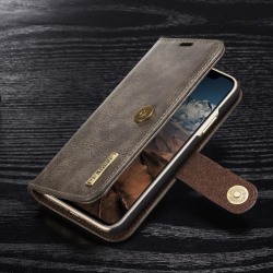 iPhone X/Xs - DG.MING Plånboksfodral/Magnet Skal - Grey Grå