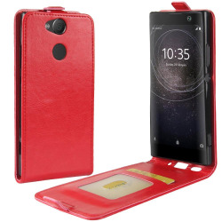 Sony Xperia XA2 - Flip Fodral - Röd Red Röd