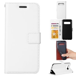 Samsung Galaxy S10 Plus - Plånboksfodral - Vit White Vit