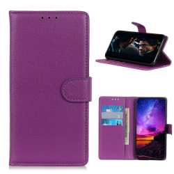 Nokia 3.4 - Litchi Läder Fodral - Lila Purple Lila