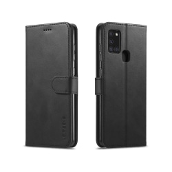 Samsung Galaxy A21s - LC.IMEEKE Plånboksfodral - Svart Black Svart