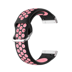 Silikon Träningsarmband Armband Versa 3/Fitbit Sense - Svart/Ros Svart/Rosa