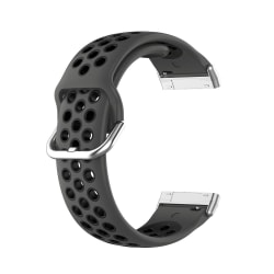 Silikon Träningsarmband Armband Versa 3/Fitbit Sense - Svart Black Svart