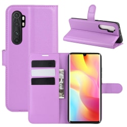 Xiaomi Mi Note 10 Lite - Litchi Plånboksfodral - Lila Purple Lila