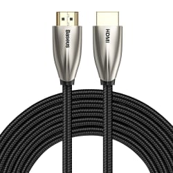 Baseus 5m HDMI 4K 60 Hz Flätad Nylon - Svart Black Svart