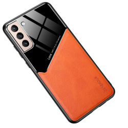 Samsung Galaxy S21 - Hybrid Skal Med Inbyggd Magnetplatta - Oran Orange Orange