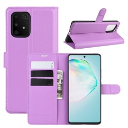 Samsung Galaxy S10 Lite - Litchi Plånboksfodral - Lila Purple Lila