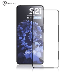 Samsung Galaxy S21 - AMORUS Heltäckande Skärmskydd I Härdat Glas