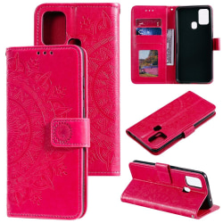 Samsung Galaxy A21s - Mandala Plånboksfodral - Rosa Pink Rosa
