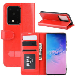 Samsung Galaxy S20 Ultra - Crazy Horse Plånboksfodral - Röd Red Röd