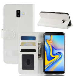 Samsung Galaxy J6 Plus - Plånboksfodral - Vit White Vit