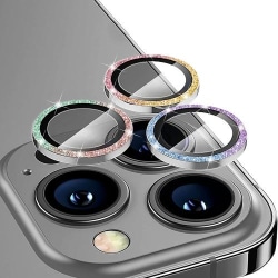 ENKAY iPhone 14 Pro / 14 Pro Max Linsskydd Aluminium Glitter Fad