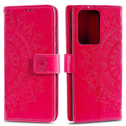 Samsung Galaxy S20 Ultra - Mandala Plånboksfodral - Rosa Pink Rosa