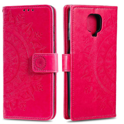 Xiaomi Redmi Note 9 Pro/Note 9S - Mandala Plånboksfodral - Rosa Pink Rosa