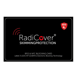 Radicover RFID Skimmingskydd Skim-Block Kort Svart