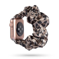 Scrunchie Silk Leopard Armband Apple Watch 41/40/38 mm