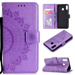 Huawei P40 Lite E - Mandala Plånboksfodral - Lila Purple Lila