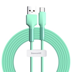 Baseus Silica Gel 2m 2A USB-C Kabel - Grön Green Grön