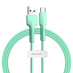 Baseus Silica Gel 1m 3A USB-C Kabel - Grön Green Grön