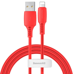 Baseus 1.2m Lightning Kabel 2.4A - Röd Red Röd