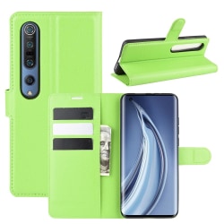 Xiaomi Mi 10 / 10 Pro - Litchi Plånboksfodral - Grön Green Grön