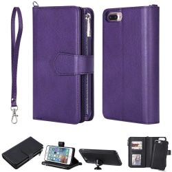 iPhone 6/6S/7/8 Plus - 2in1 Magnet Skal / Plånboksfodral - Lila Purple Lila