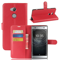Sony Xperia XA2 Ultra - Litchi Plånboksfodral - Röd Red Röd