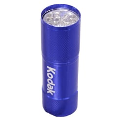 Ficklampa LED,  Blå + 3st AAA-batterier