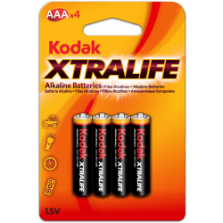 AAA Batteri 4-pack ,LR03 Kodak Xtralife Alkaline Alkaliskt 1.5V